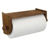 Home Basics Quick Install Rustic Pine Wood Wall Mounted Paper Towel Holder with Flat Top, Brown PH01130